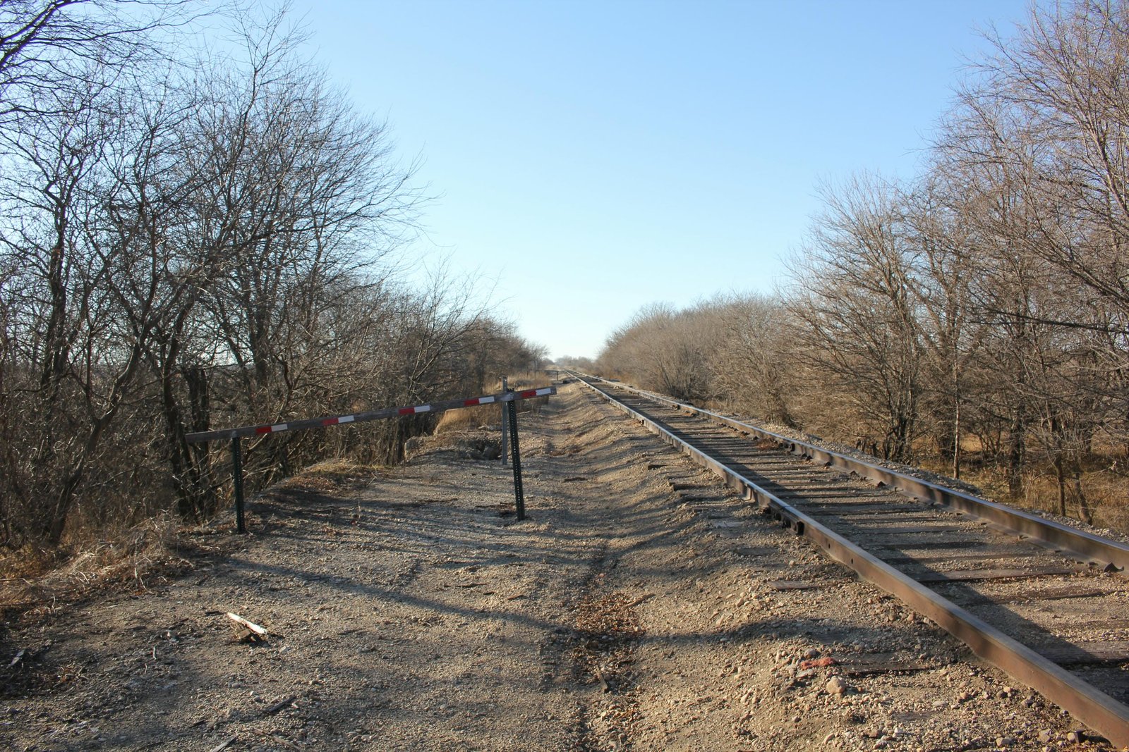 Looking west